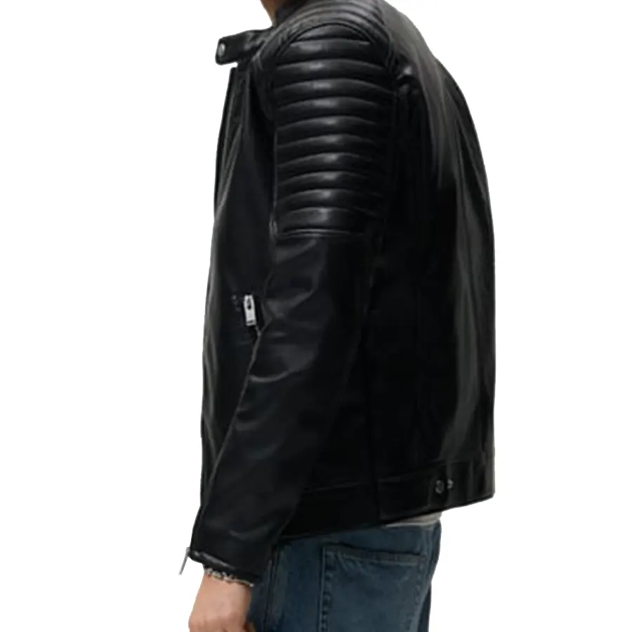 Shoulder Lining Black Biker Jacket shoulder-lining-black-biker-jacket