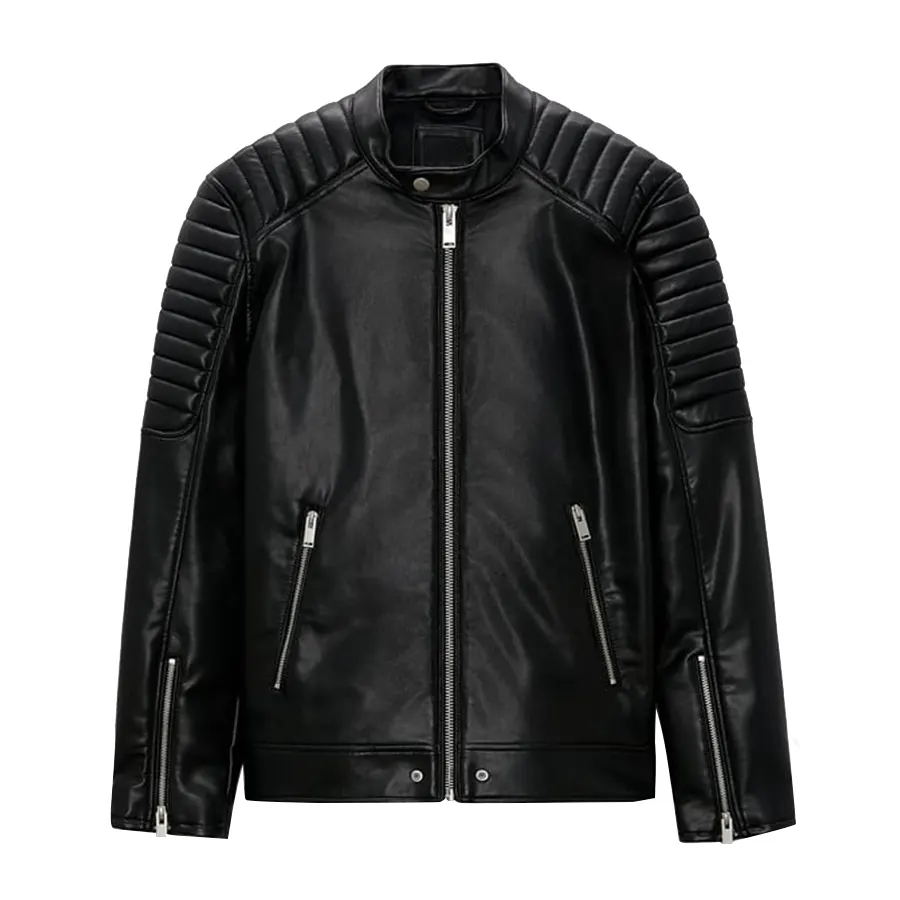 Shoulder Lining Black Biker Jacket shoulder-lining-black-biker-jacket