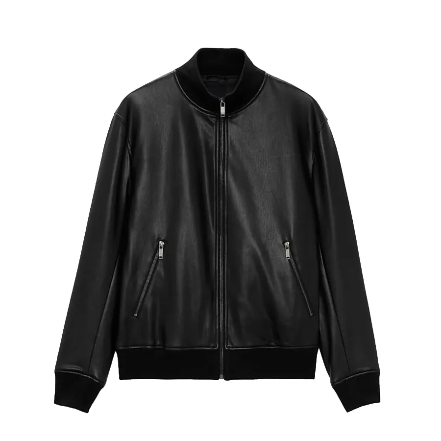 Men Spring Black Bomber Jacket men-spring-black-bomber-jacket