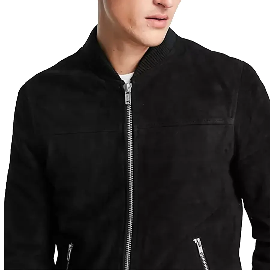Black Suede Bomber Jacket black-suede-bomber-jacket