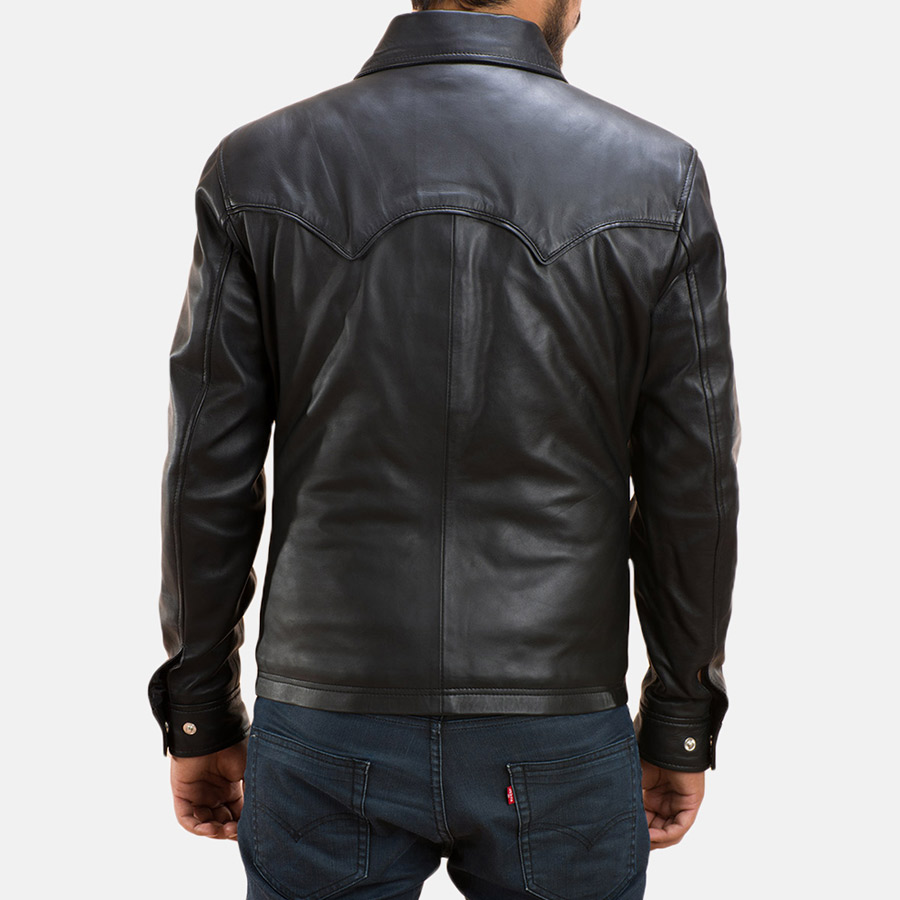 Detective Black Leather Shirt Jacket detective-black-leather-shirt-jacket
