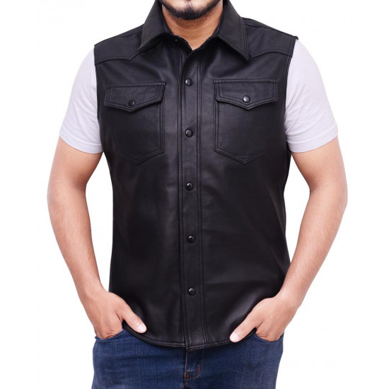 sullivan-black-leather-biker-vest