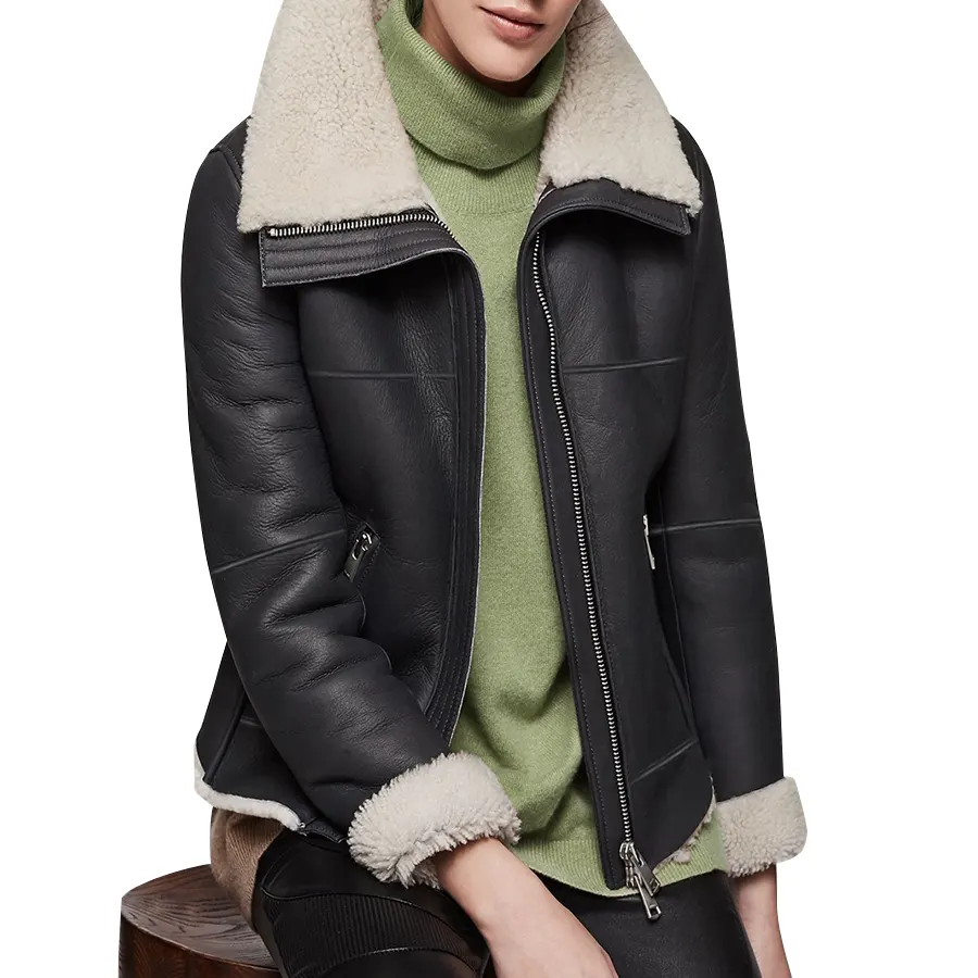 Women White Shearling Aviator Jacket women-white-shearling-aviator-jacket