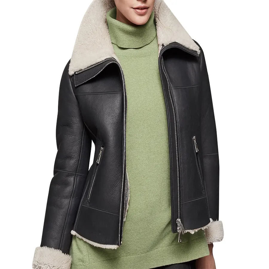 Women White Shearling Aviator Jacket women-white-shearling-aviator-jacket
