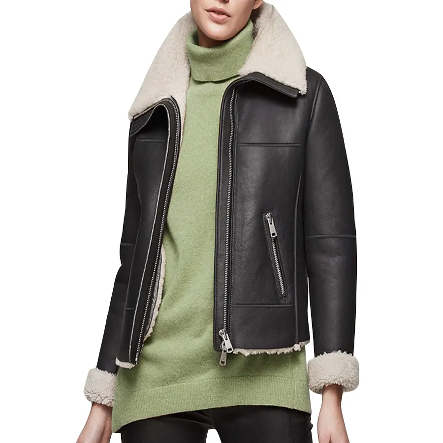 Women White Shearling Aviator Jacket women-white-shearling-aviator-jacket