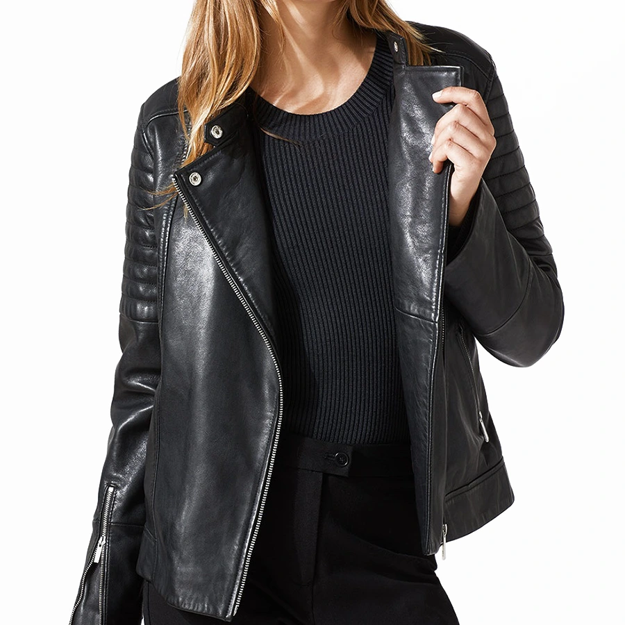 Vintage Quilted Shoulder Leather Jacket vintage-quilted-shoulder-leather-jacket