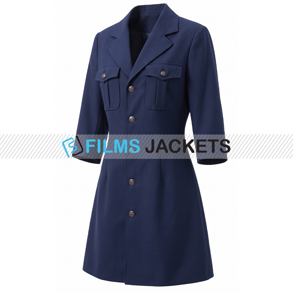 Women's Navy Blue Short Sleeve Coat womens navy blue coat