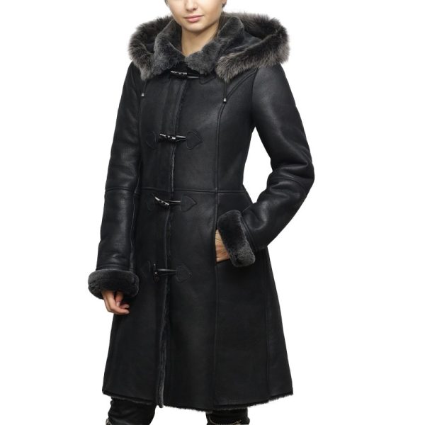 amie-black-toscana-shearling-duffle-coat