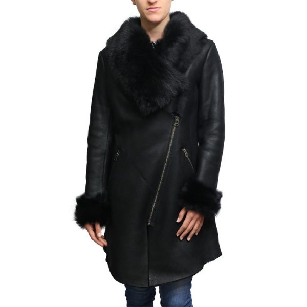alexis-shearling-black-leather-coat
