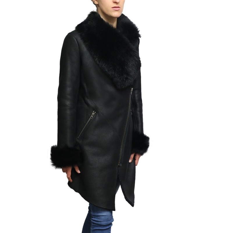 Alexis Shearling Black Leather Coat alexis-shearling-black-leather-coat