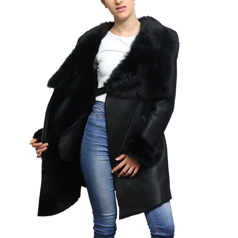 Alexis Shearling Black Leather Coat alexis-shearling-black-leather-coat