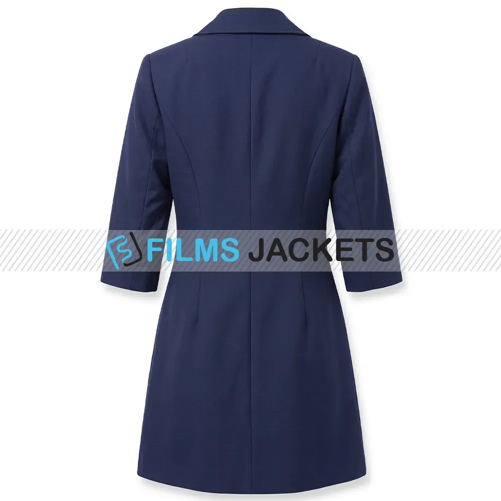 Women's Navy Blue Short Sleeve Coat womens short sleeve coat
