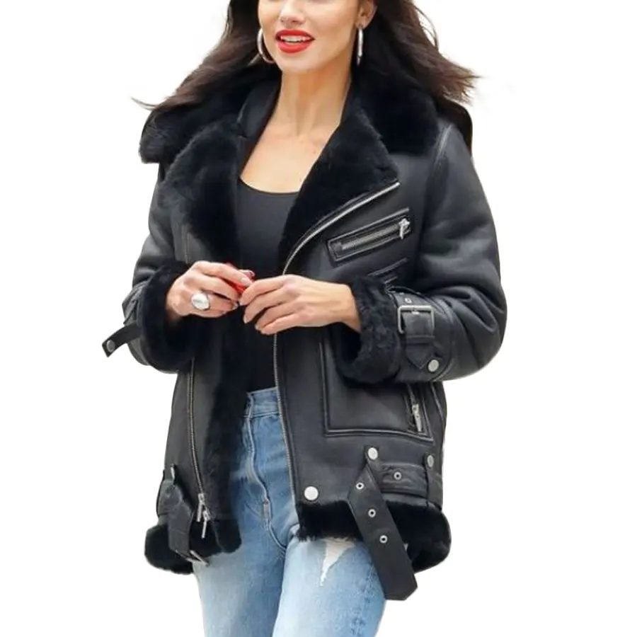 Starlet Street Style Shearling Leather Jacket starlet-street-style-shearling-leather-jacket