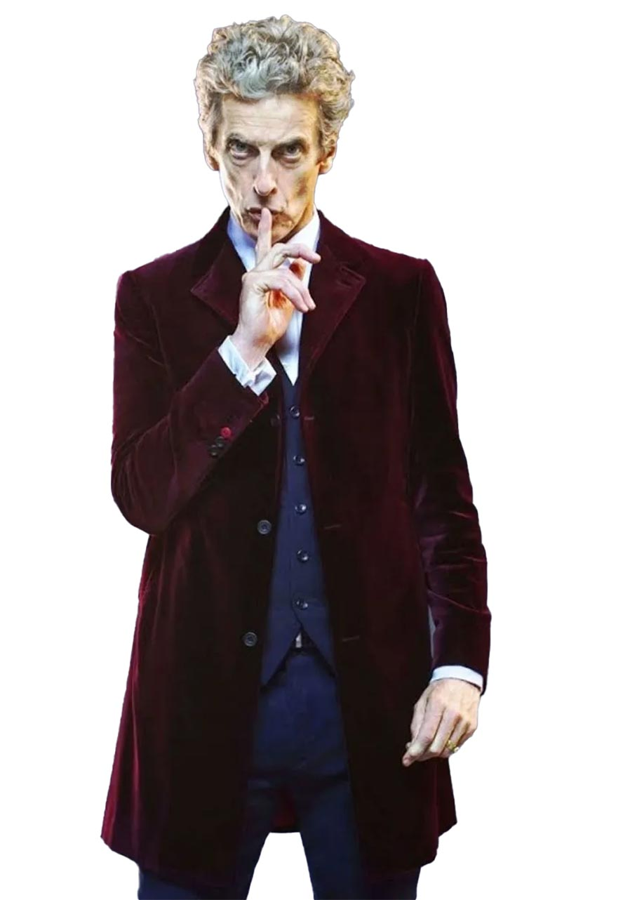 12th Doctor Maroon Velvet Coat
