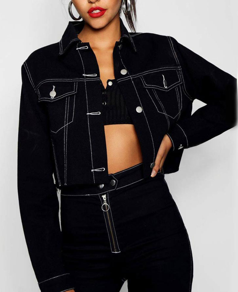 13 Reasons Why Alisha Boe Cropped Black Jacket
