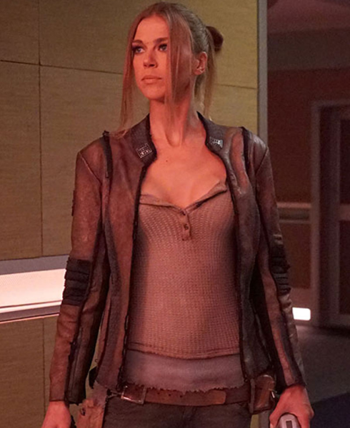 The Orville Season 02 Adrianne Palicki Brown Leather Jacket