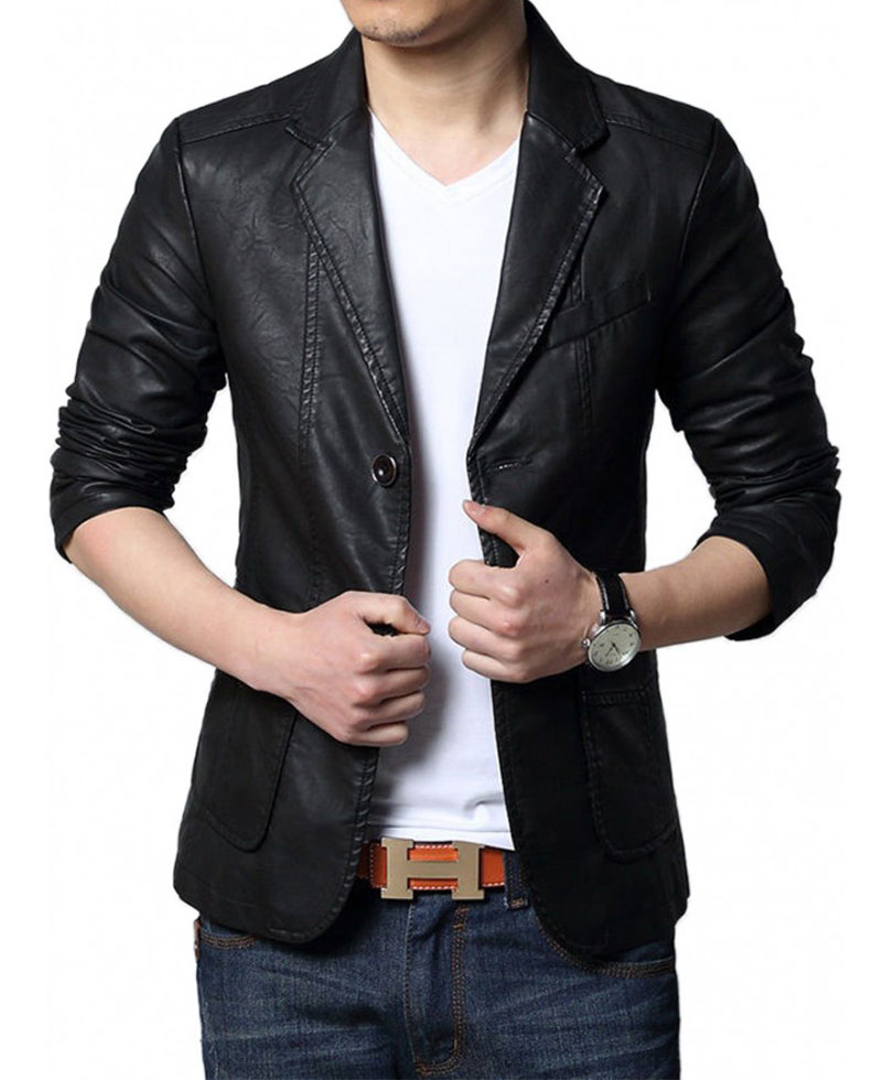 Adrien Brody The Third Person Sean Leather Blazer Jacket