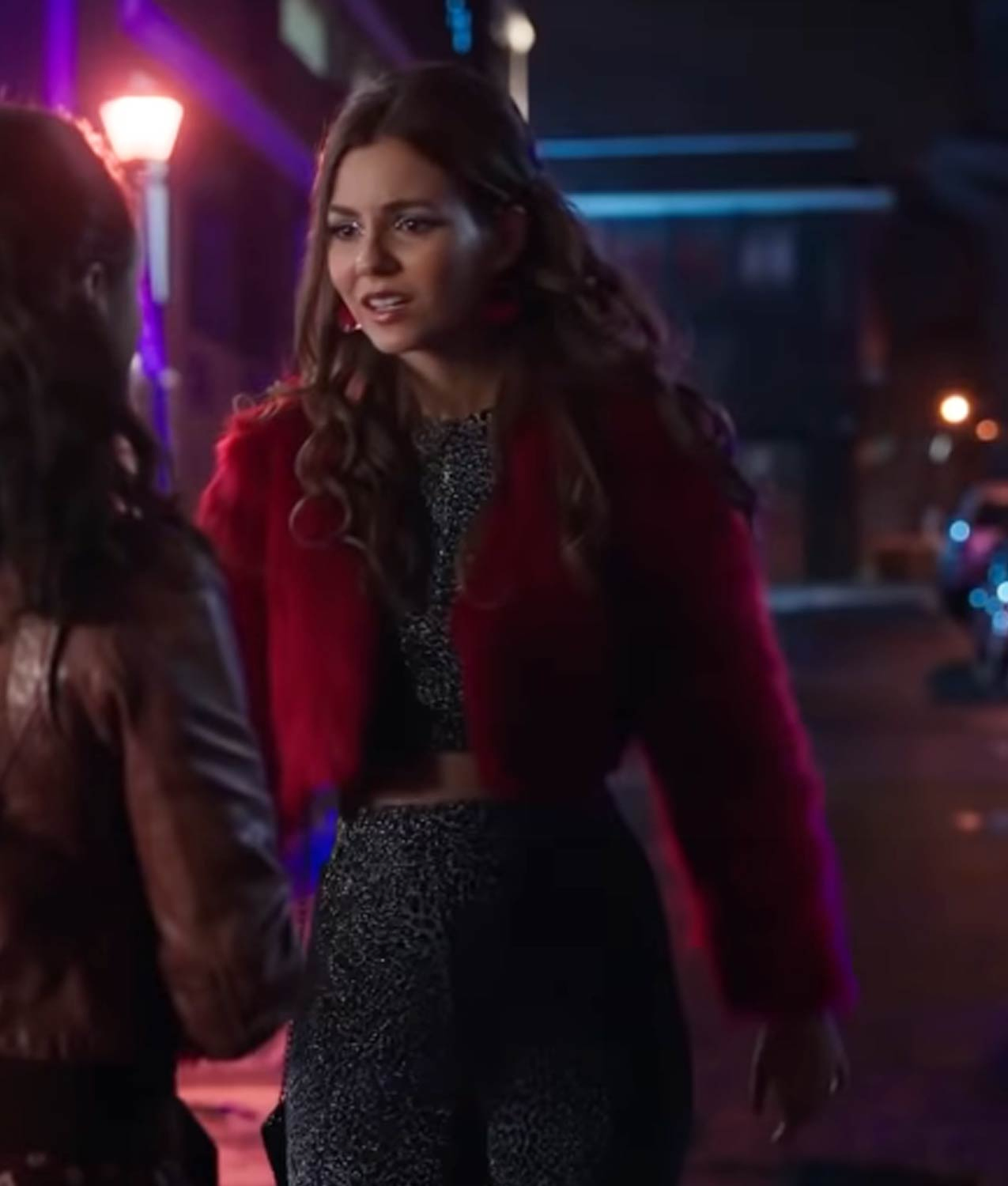 Afterlife of the Party Cassie Red Fur Jacket