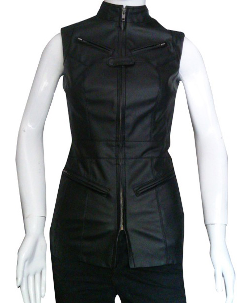 Melinda May Agents of Shield Black Leather Vest