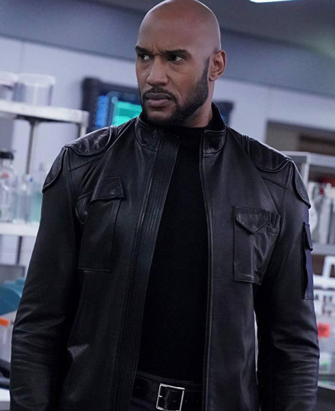 Agents of Shield Missing Pieces Henry Simmons Black Leather Jacket