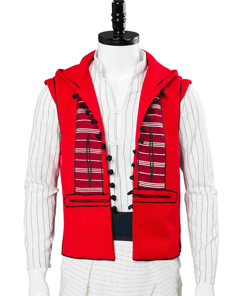 Aladdin Red Vest with Hood