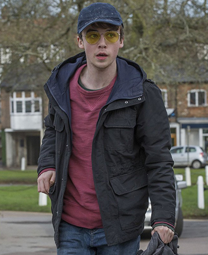Alex Lawther Black Mirror Jacket with Hoodie