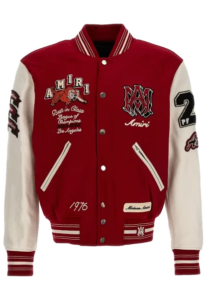 Amiri Red Varsity Jacket