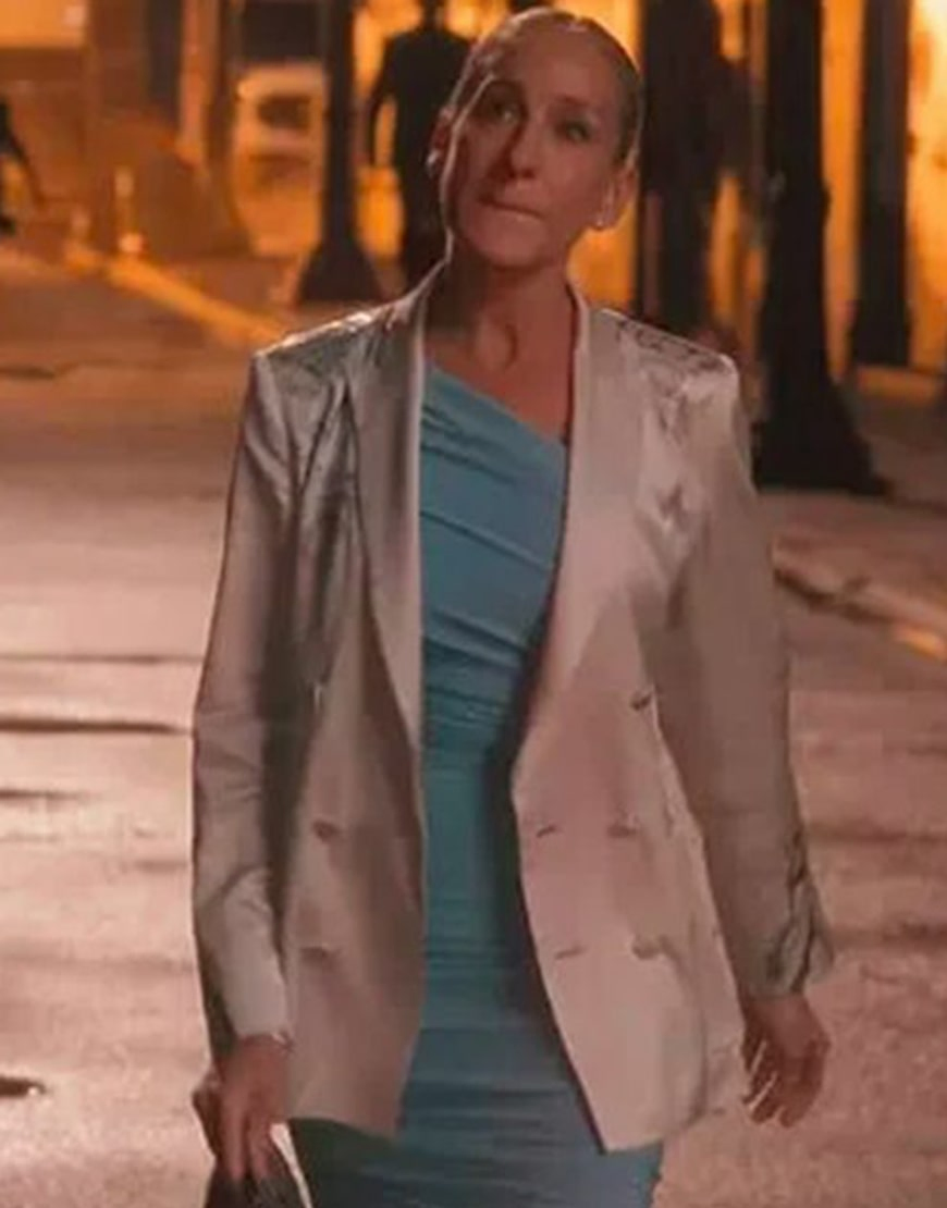 And Just Like That Sarah Jessica Parker Satin Blazer