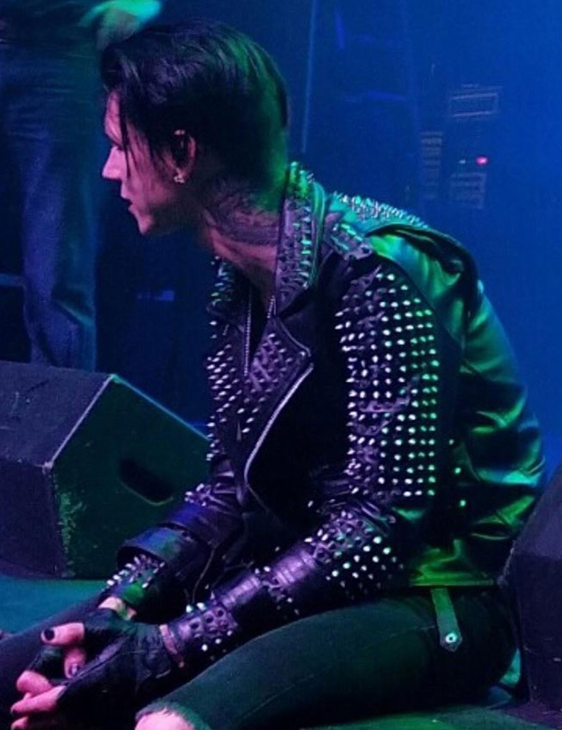 American Satan Andy Biersack Spiked Leather Jacket