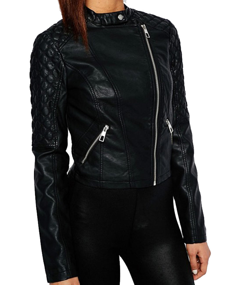 Ariana Grande Biker Black Leather Jacket
