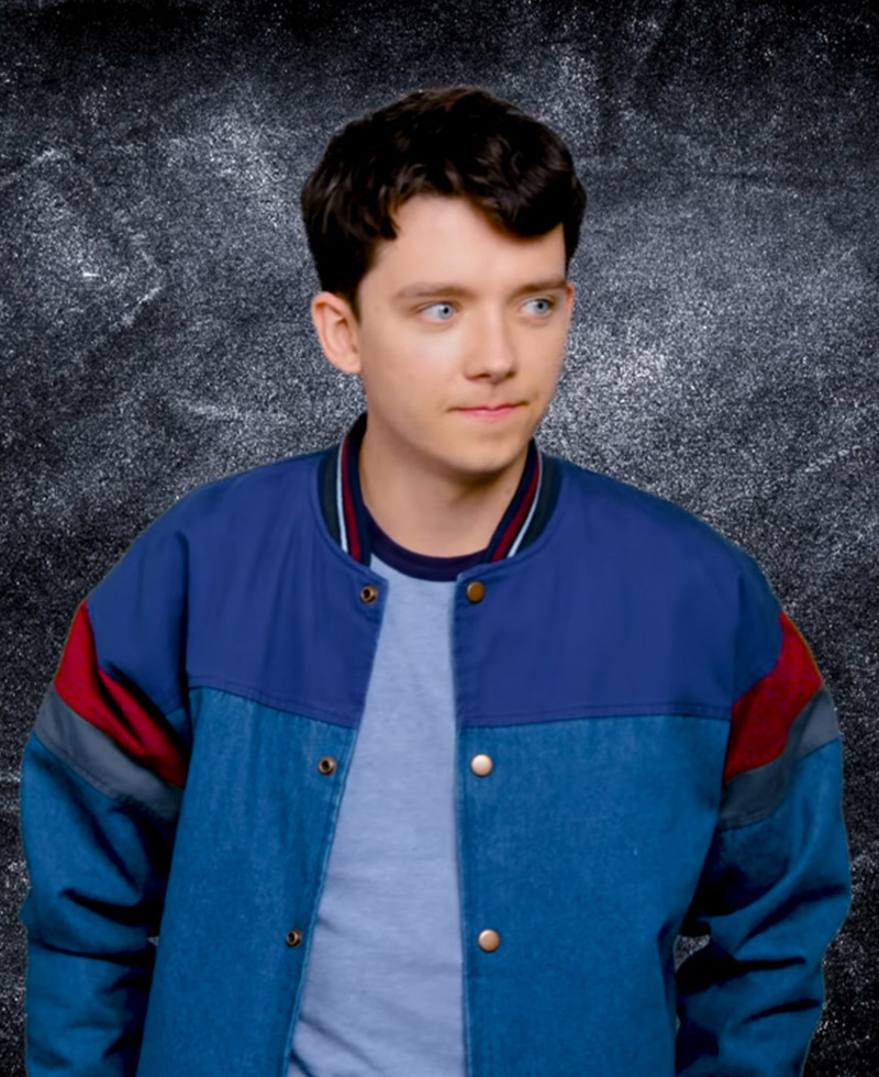Asa Butterfield Sex Education Blue Jacket