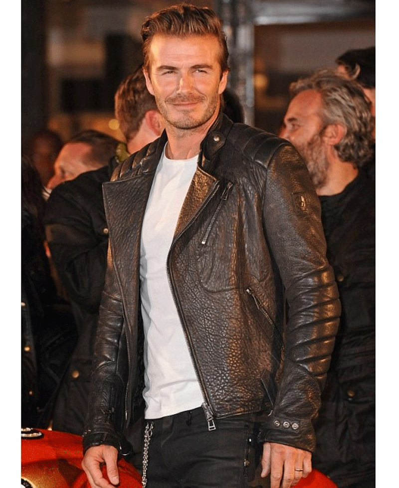 Stylish Look David Beckham Motorcycle Jacket