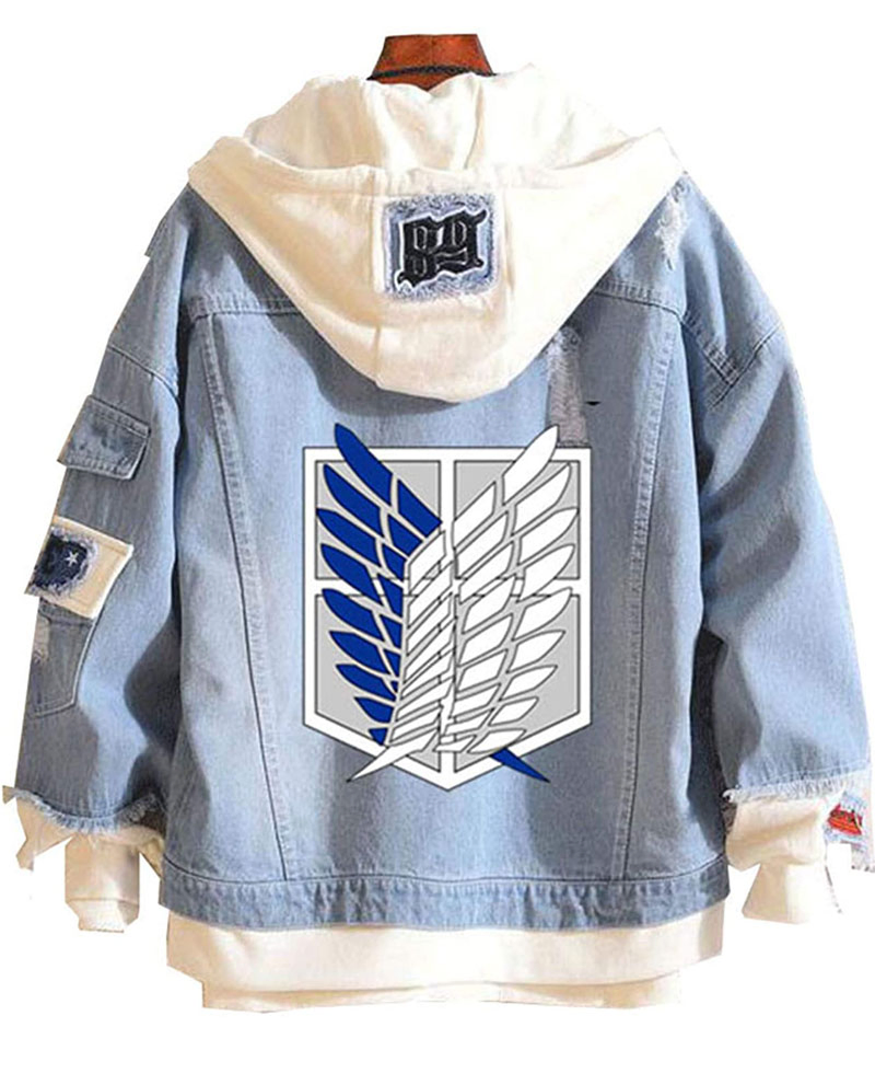 Attack on Titan Denim Hooded Jacket