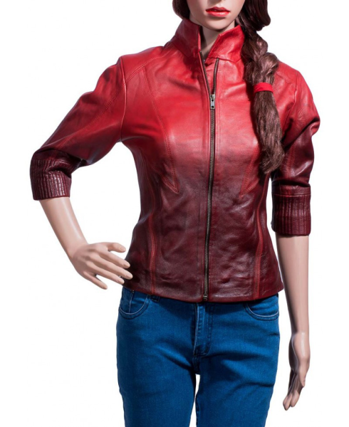 Avengers Age of Ultron Movie Scarlet Witch Leather Jacket