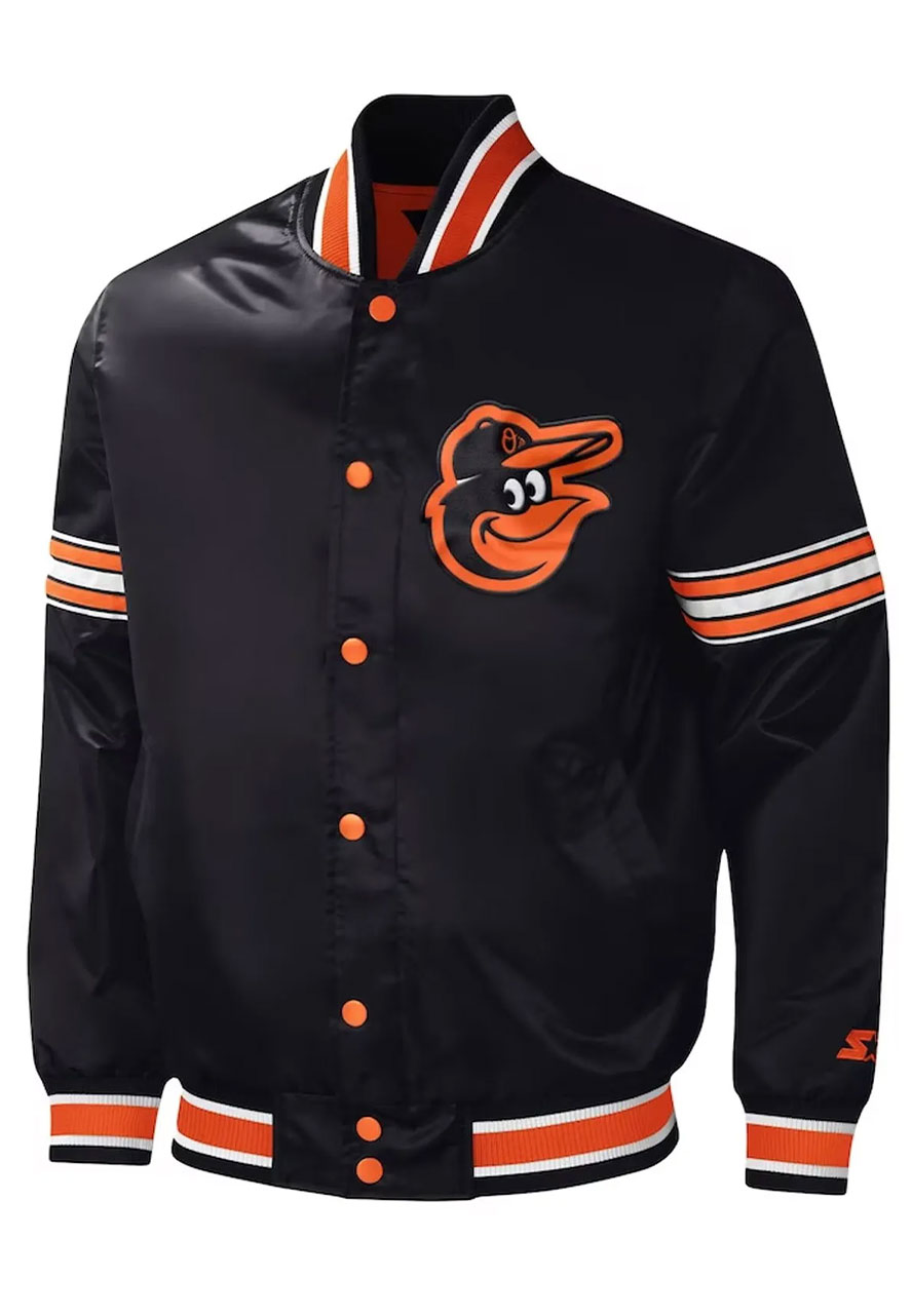 Baltimore Orioles Midfield Black Varsity Jacket