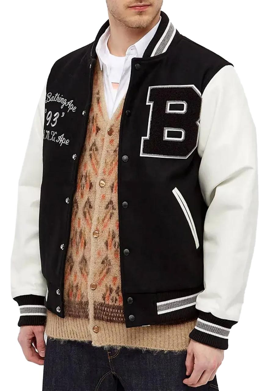 Bathing Ape Bape Letterman Jacket