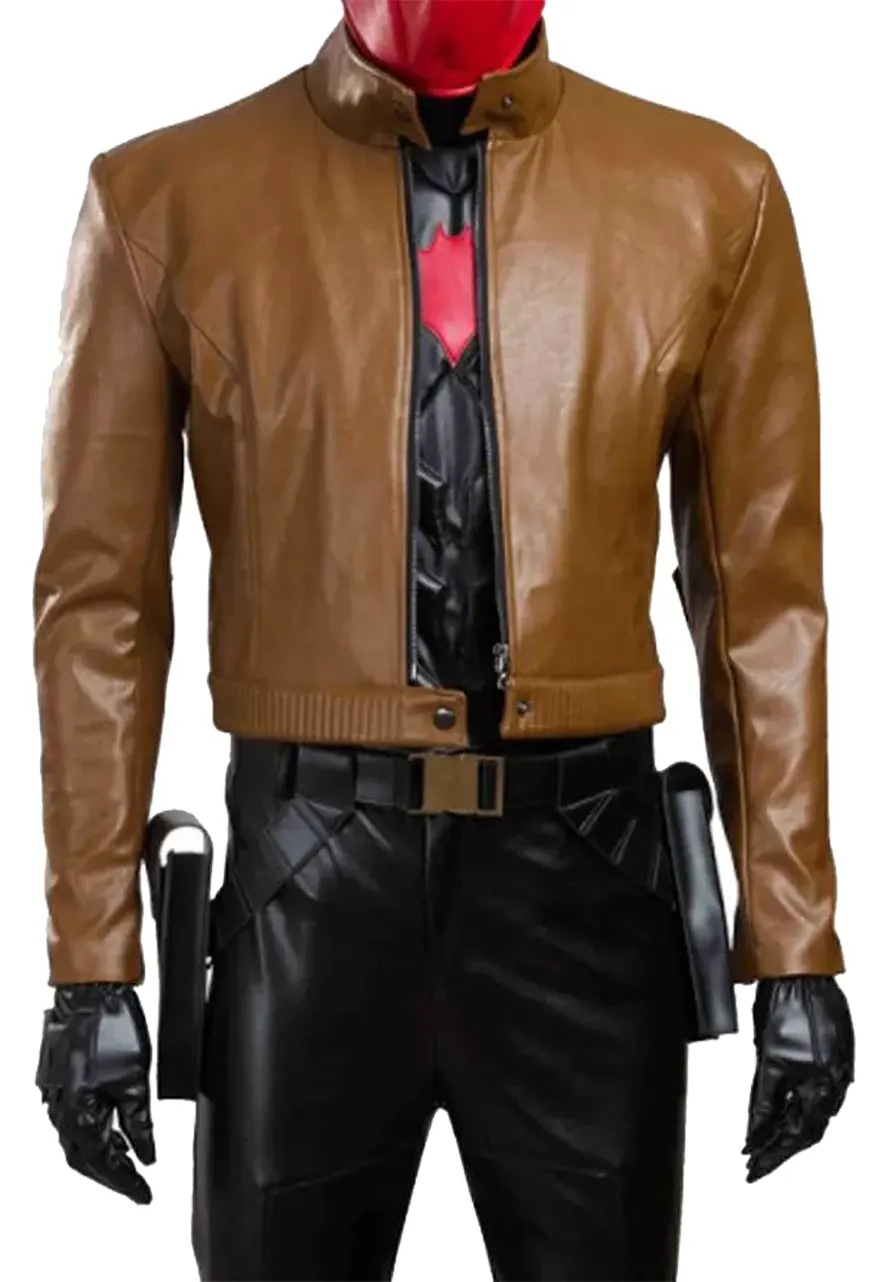 Batman Under The Red Hood Leather Jacket
