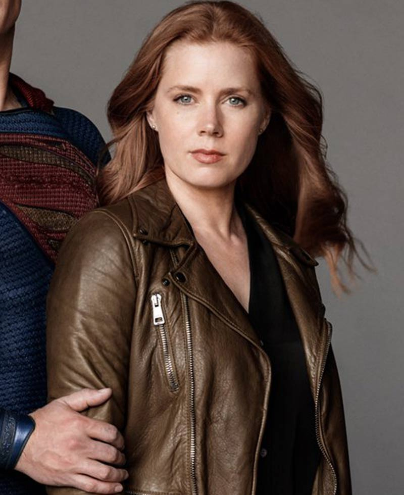 Batman V Superman Amy Adams Brown Leather Jacket