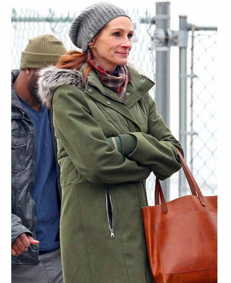 Ben Is Back Julia Roberts Green Coat