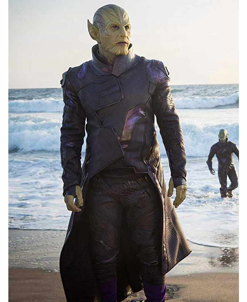 Captain Marvel Talos Leather Coat