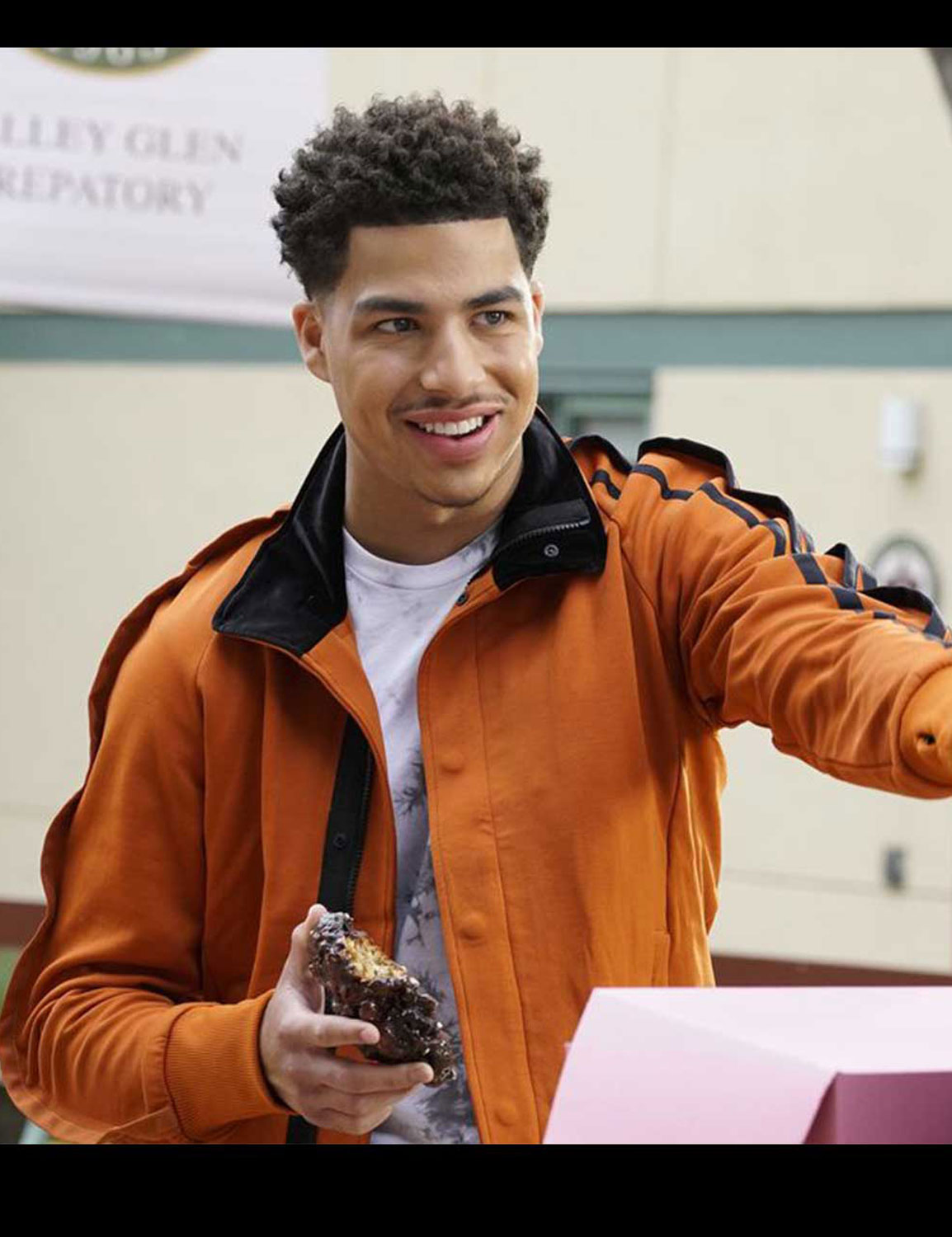 Marcus Scribner Black-Ish Orange Track Jacket