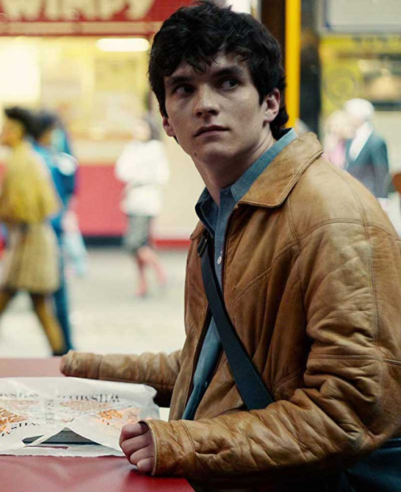 Black Mirror Bandersnatch Fionn Whitehead Brown Leather Jacket