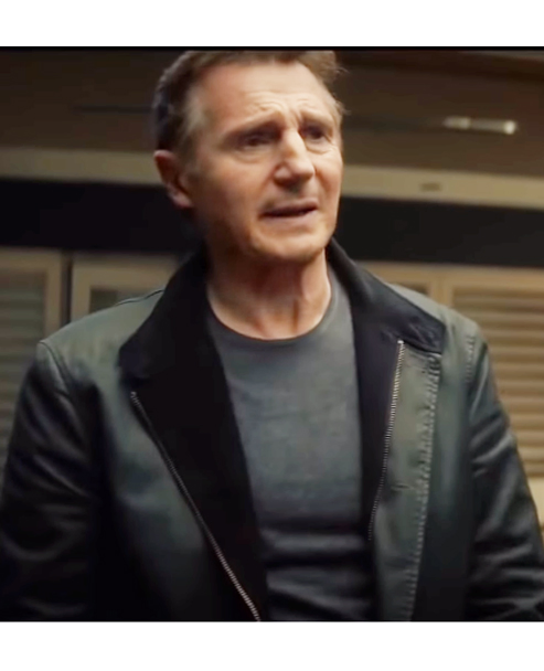 Blacklight Liam Neeson Leather Jacket