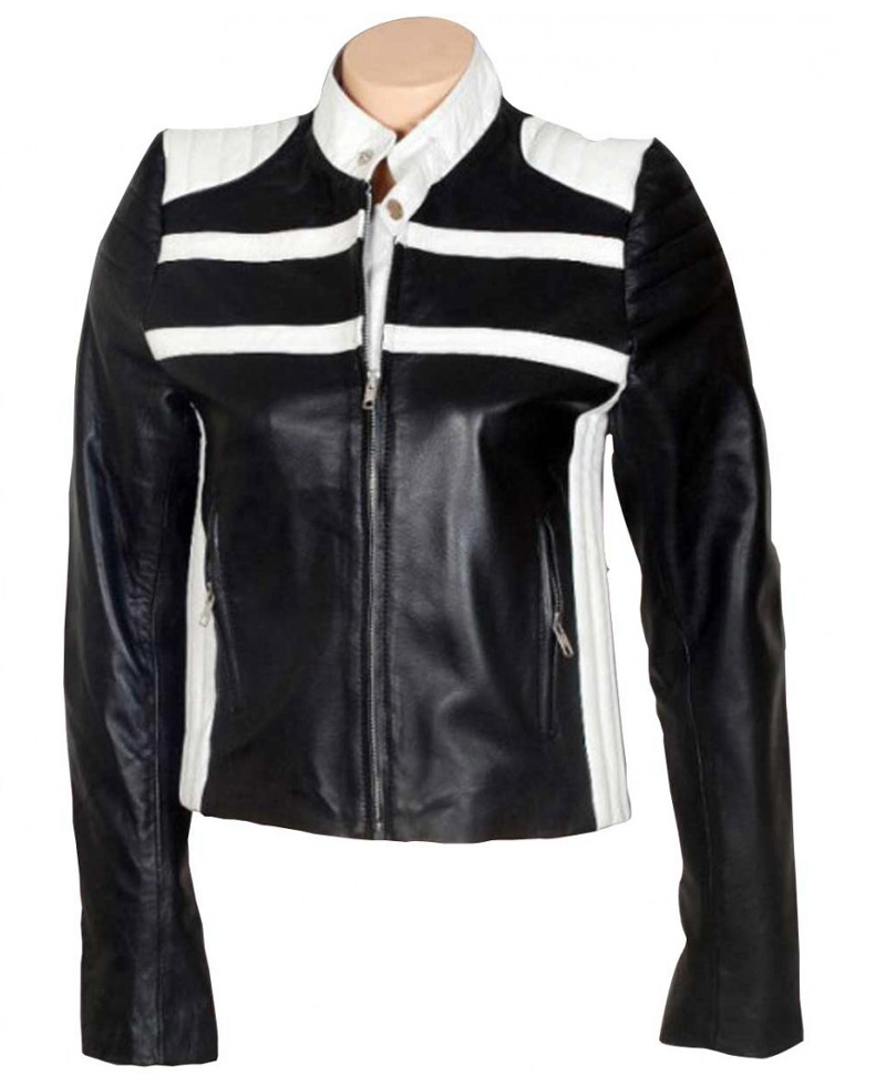 Blonde Ambition Jessica Simpson Motorcycle Leather Jacket