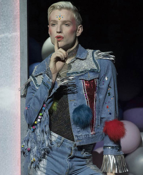 Everybody's Talking About Jamie Max Harwood Blue Fringe Jacket
