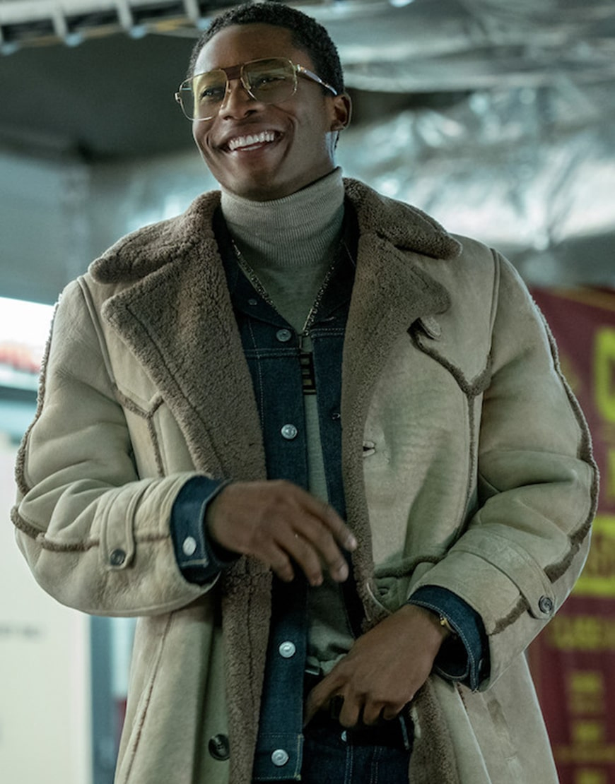 BMF Da’Vinchi Beige Shearling Coat