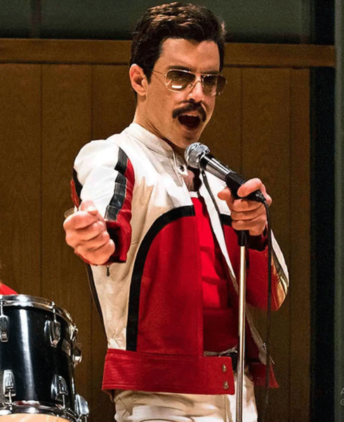 Bohemian Rhapsody Red and White Leather Jacket