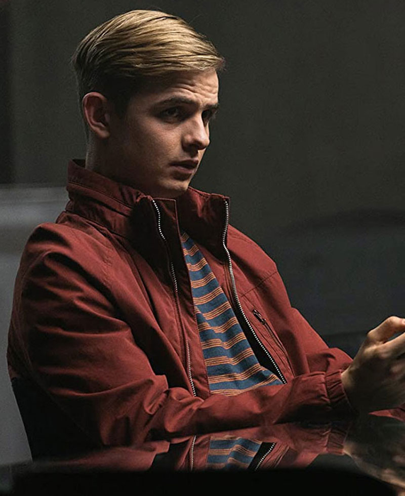 Alex Rider Otto Farrant Bomber Style Red Jacket