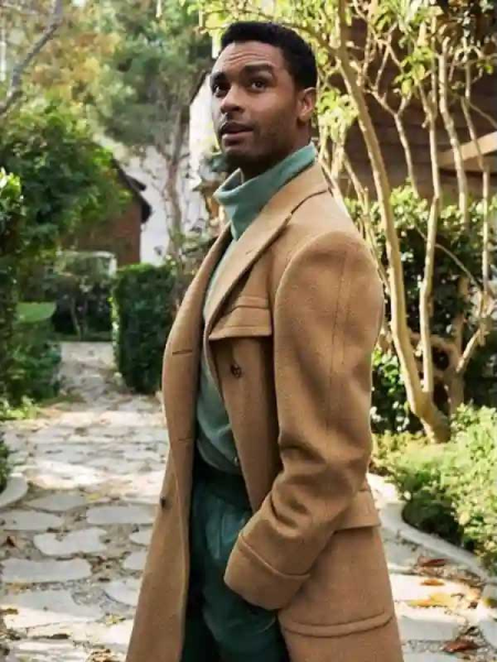 Bridgerton S02 Simon Basset Beige Wool Coat