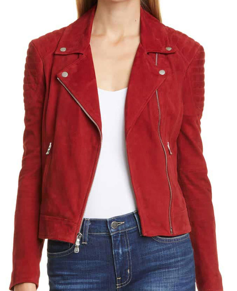 Fuller House Candace Cameron Bure Suede Red Jacket